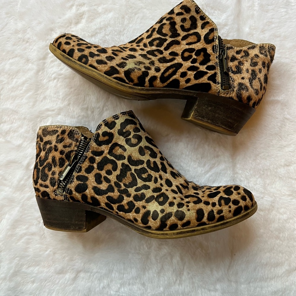 Lucky Brand Leopard Print Ankle Boots
